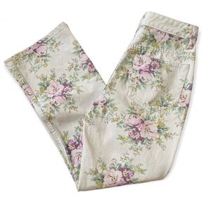 Ganni Betzy Floral Organic Cotton Blend Crop Pants - Size 31